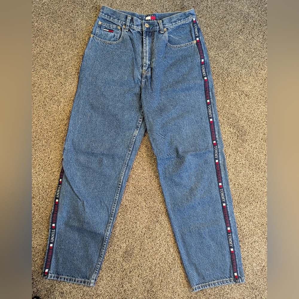 Tommy Hilfiger Vintage 90s Spellout Sides Blue Jeans